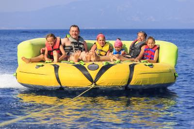 Family ride on the sea