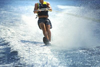 Wakeboarding.