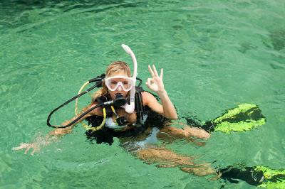 SCUBA Diver signaling OK